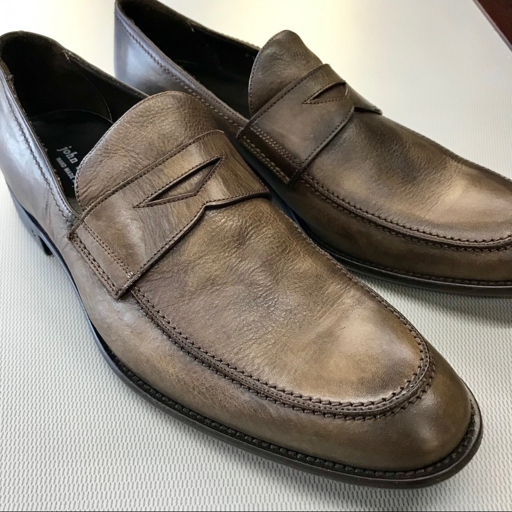 John Varvatos Brown Murray Penny Loafers - Picture 5 of 8